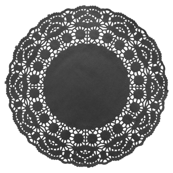 Garcia de pou RODALES CALADOS 40 G/M2 Ø 24 CM NEGRO PAPEL (250 UNID.)