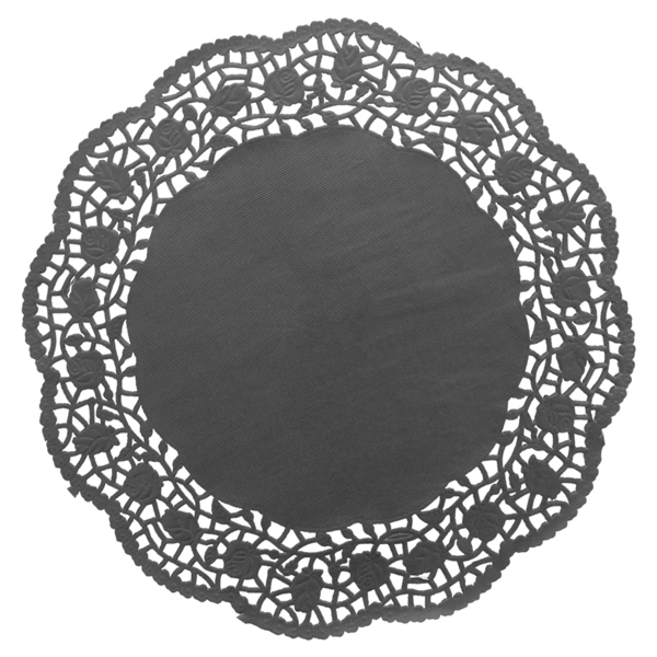 Garcia de pou RODALES CALADOS 40 G/M2 Ø 27 CM NEGRO PAPEL (250 UNID.)