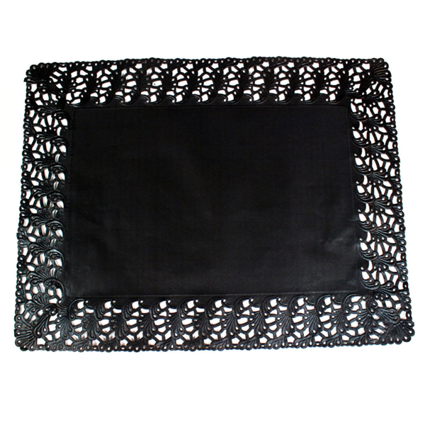 Garcia de pou BLONDAS RECTANGULARES CALADAS 40 G/M2 32x26 CM NEGRO PAPEL (250 UNID.)