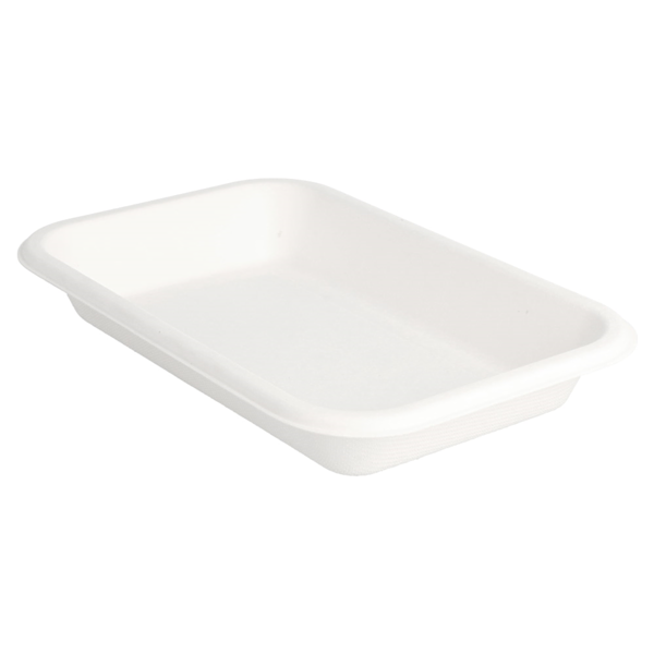 Garcia de pou BANDEJAS 'BIONIC' 350 ML 18x12x2 5 CM BLANCO BAGAZO (600 UNID.) Ahorra y exporta