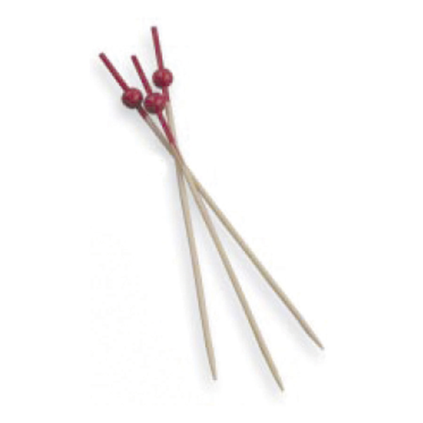 Garcia de pou PICKS "BOLA ROJA" 9 (h) CM NATURAL BAMBÚ (100 UNID.)
