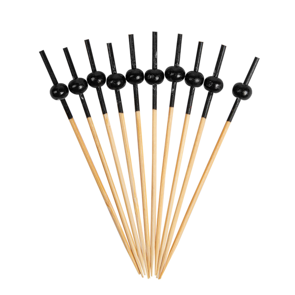 Garcia de pou PICKS "BOLA NEGRA" 9 CM NATURAL BAMBÚ (100 UNID.) Mejor oferta