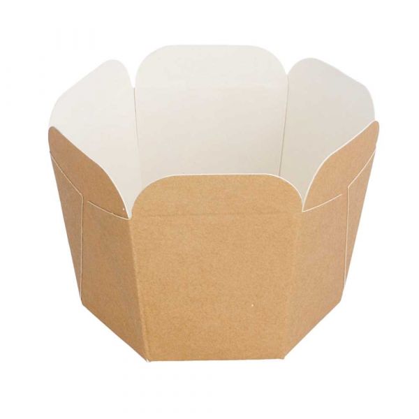 Garcia de pou ENVASES PARA MINI NOODLES 10 CL 210 + 15 PE G/M2 5x5 CM MARRÓN CARTONCILLO (100 UNID.)