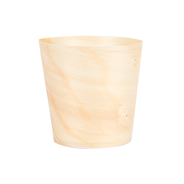 Garcia de pou MINI VASOS DE HOJUELA DE ÁLAMO 15 ML Ø 4 4x4 5 CM NATURAL MADERA (50 UNID.) Envío internacional gratuito