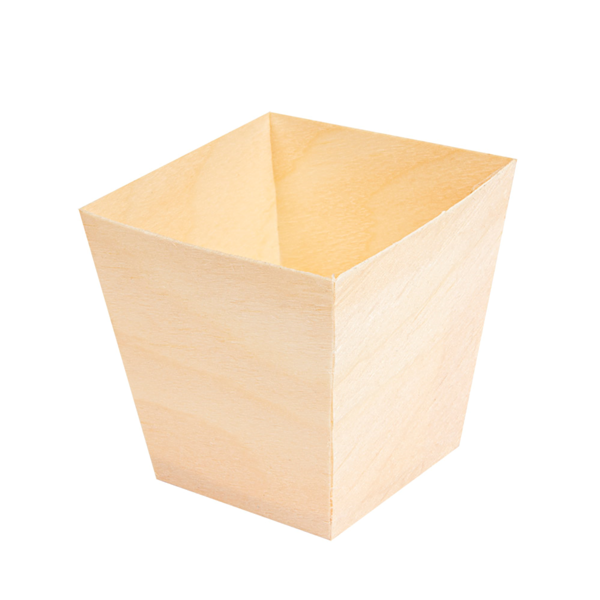 Garcia de pou MINI RECIPIENTE DE HOJUELA DE ÁLAMO 5 5x5 5x5 5 CM NATURAL MADERA (50 UNID.)