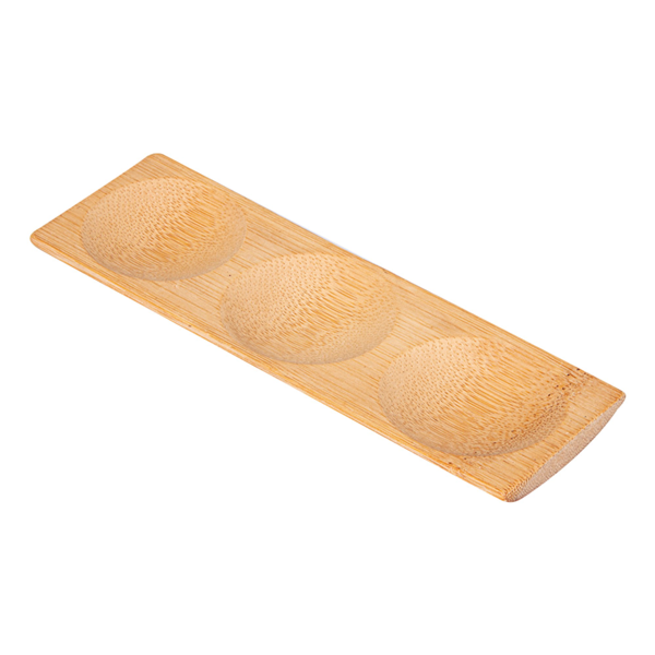 Garcia de pou PLATOS TRIPLES 18x5 5x1 CM NATURAL BAMBÚ (12 UNID.)