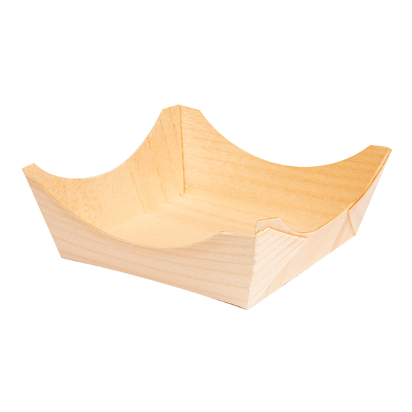 Garcia de pou BARQUILLAS DE HOJUELA DE ÁLAMO 8x8x3 5 CM NATURAL MADERA (100 UNID.)