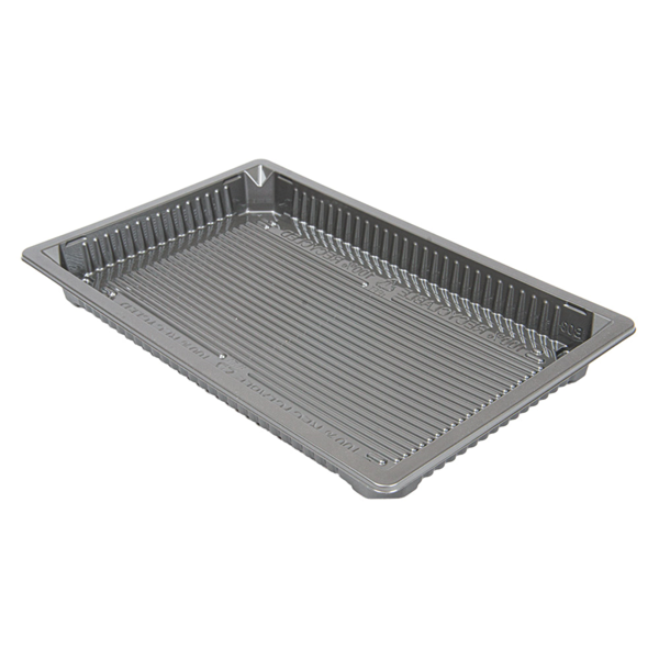 Garcia de pou RECIPIENTES PARA "SUSHI" 376 ML 21 5x13 5x2 CM PLATEADO RPET (156 UNID.)