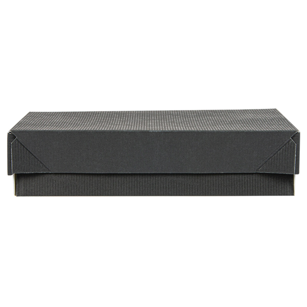 Garcia de pou BANDEJAS + TAPA 'THEPACK' 230 G/M2 19 5x11x4 5 CM NEGRO CARTÓN ONDULADO NANO-MICRO (200 UNID.) Precio de fábrica