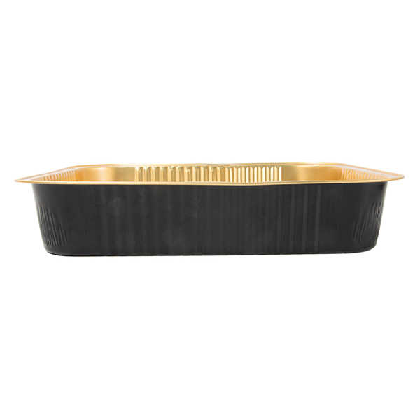 Garcia de pou CONTENEDORES LACADOS 3600 ML 32 2x26 2x6 CM NEGRO/ORO ALUMINIO (25 UNID.) Promoción por tiempo limitado