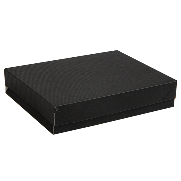 Garcia de pou BANDEJAS + TAPA 'THEPACK' 230 G/M2 23x17x4 5 CM NEGRO CARTÓN ONDULADO NANO-MICRO (200 UNID.) Envío internacional gratuito