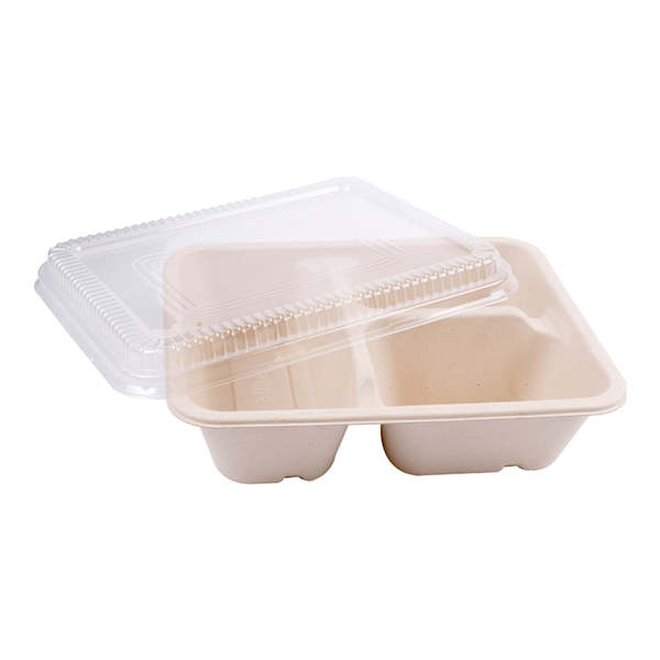 Garcia de pou BANDEJAS 3 COMPART + TAPA PET 'BIONIC' 950 ML 22x18x5 5+1 3 CM NATURAL BAGAZO (100 UNID.) En oferta
