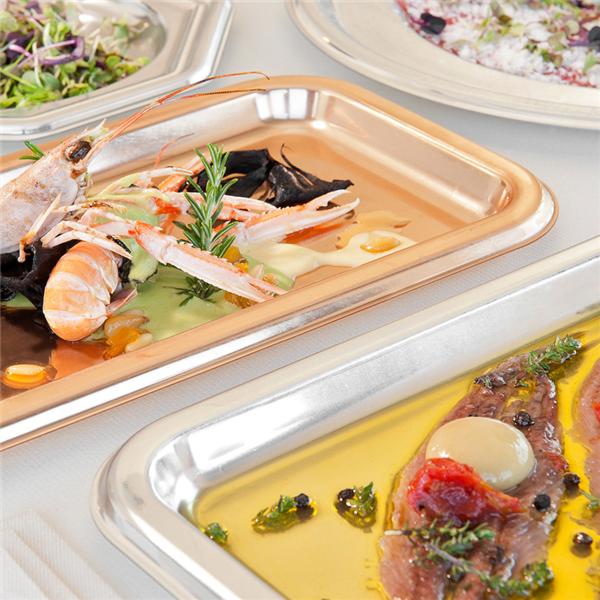 Garcia de pou BANDEJAS DE LUJO 'LUNCH' 25x35 CM PLATEADO PET (10 UNID.) Precios de Black Friday