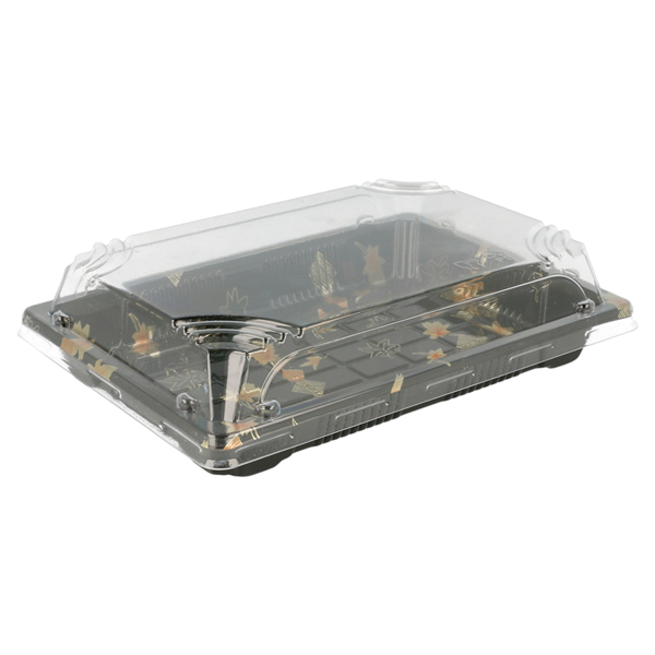 Garcia de pou RECIPIENTES + TAPAS PARA "SUSHI" 18 8x13 3x4 5 CM NEGRO PS (400 UNID.) Ofertas especiales