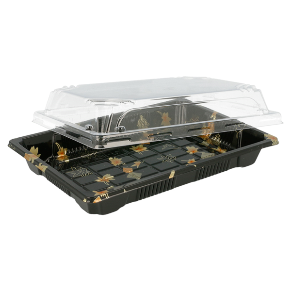 Garcia de pou RECIPIENTES + TAPAS PARA "SUSHI" 18 8x13 3x4 5 CM NEGRO PS (400 UNID.) Ofertas especiales