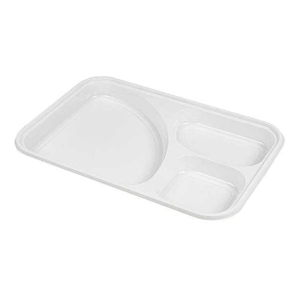 Garcia de pou BANDEJAS COMIDA PARA LLEVAR 3 COMP. 31 5x21 CM BLANCO PS (400 UNID.) Outlet