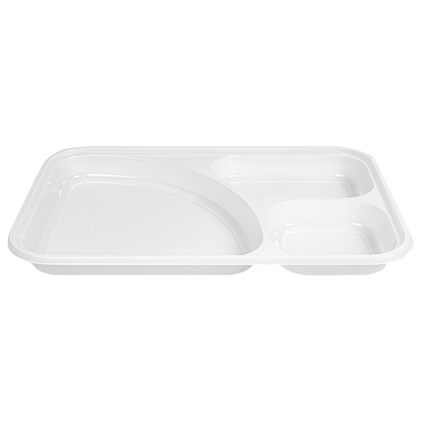 Garcia de pou BANDEJAS COMIDA PARA LLEVAR 3 COMP. 31 5x21 CM BLANCO PS (400 UNID.) Outlet