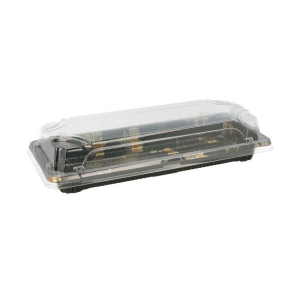Garcia de pou RECIPIENTES + TAPAS PARA "SUSHI" 22 2x9 5x4 5 CM NEGRO PS (600 UNID.)