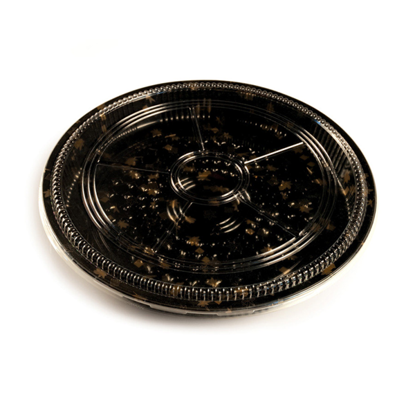 Garcia de pou 120 U. RECIPIENTES + TAPAS PARA SUSHI Ø35 6x5 CM NEGRO PS (120 UNID.)