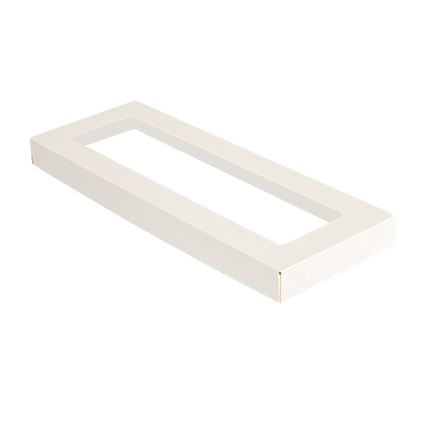 Garcia de pou TAPAS CON VENTANA PARA CAJAS 254.65 'THEPACK' 250 G/M2 + 32 OPP 11x30x2 CM BLANCO CARTÓN ONDULADO NANO-MICRO (200 UNID.)