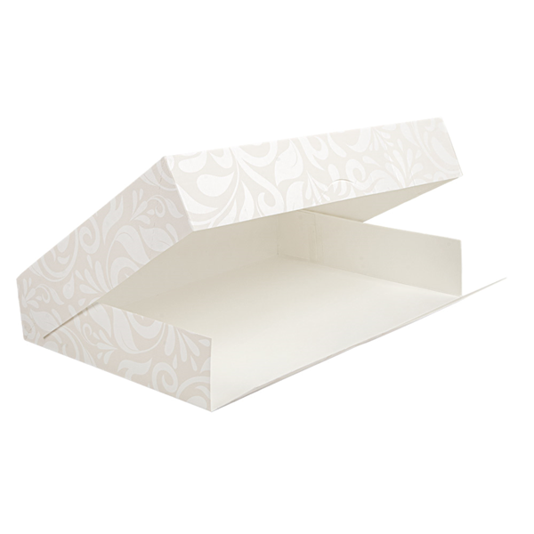 Garcia de pou CAJAS CATERING PLANA 'THEPACK DAMASCO' 250 G/M2 25x34x6 CM BLANCO CARTÓN ONDULADO NANO-MICRO (100 UNID.) 2025