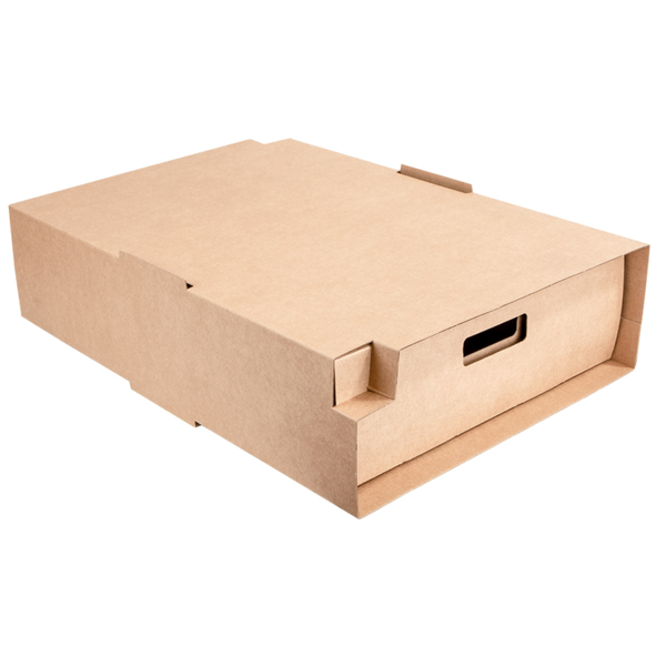 Garcia de pou BANDEJAS CATERING GRANDE + FUNDA 400 G/M2 45 5x34x11 5 CM HABANA KRAFT (25 UNID.)