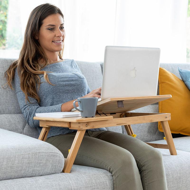 innovagoods Mesa Plegable Auxiliar de Bambú Lapwood InnovaGoods