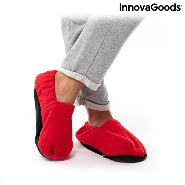 innovagoods Zapatillas de Casa Calentables en Microondas InnovaGoods Rojo Ofertas