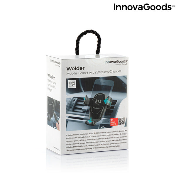 innovagoods Soporte de Móvil con Cargador Inalámbrico para Coches Wolder InnovaGoods Último día