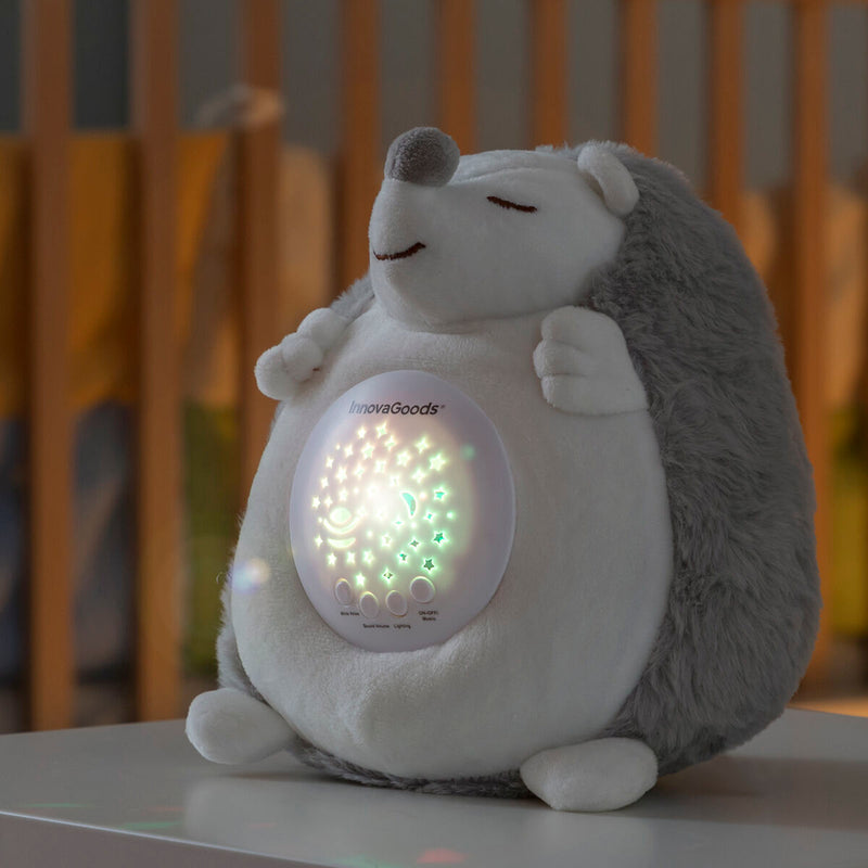 innovagoods Erizo de Peluche con Ruido Blanco y Proyector Quitamiedos Spikey InnovaGoods Liquidación