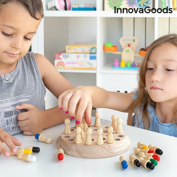 innovagoods Ajedrez de Memoria de Madera Taeda InnovaGoods 26 Piezas