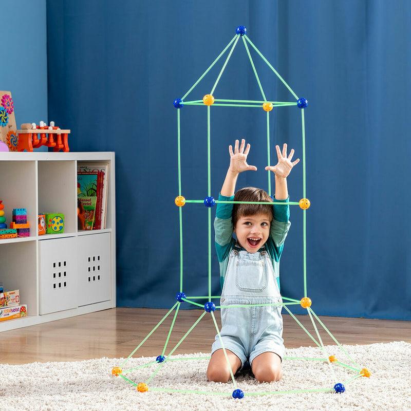 innovagoods Kit de Construcción de Fuertes para Niños Builkitt InnovaGoods 155 Piezas Precios de Black Friday