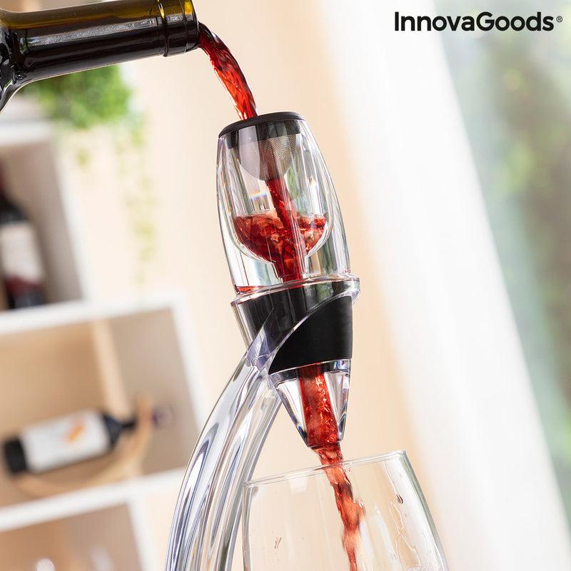 innovagoods Aireador de Vino Profesional con Soporte Torre y Base Antigoteo Winair InnovaGoods Rebajas de fin de temporada