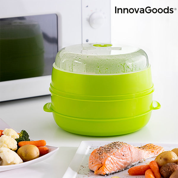 innovagoods Vaporera Doble para Microondas Fresh InnovaGoods