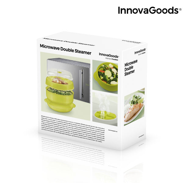innovagoods Vaporera Doble para Microondas Fresh InnovaGoods Outlet online