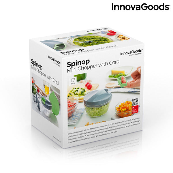 innovagoods Mini Picadora Manual con Cuerda Spinop InnovaGoods Ofertas