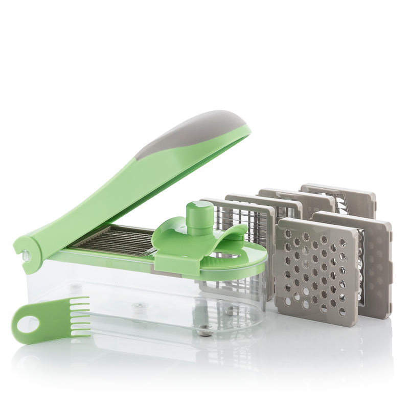 innovagoods Cortador de Verduras Rallador y Mandolina con Recetas y Accesorios 7 en 1 Choppie Expert InnovaGoods Solo hoy