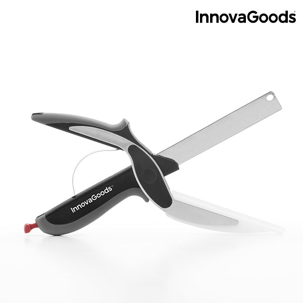 innovagoods Cuchillo-Tijera con Mini Tabla de Cortar Integrada InnovaGoods Grandes descuentos
