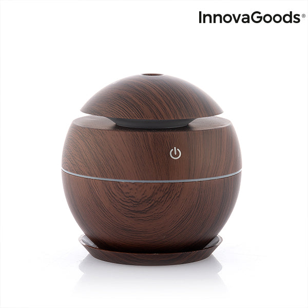 innovagoods Mini Humidificador Difusor de Aromas Dark Walnut InnovaGoods Liquidación