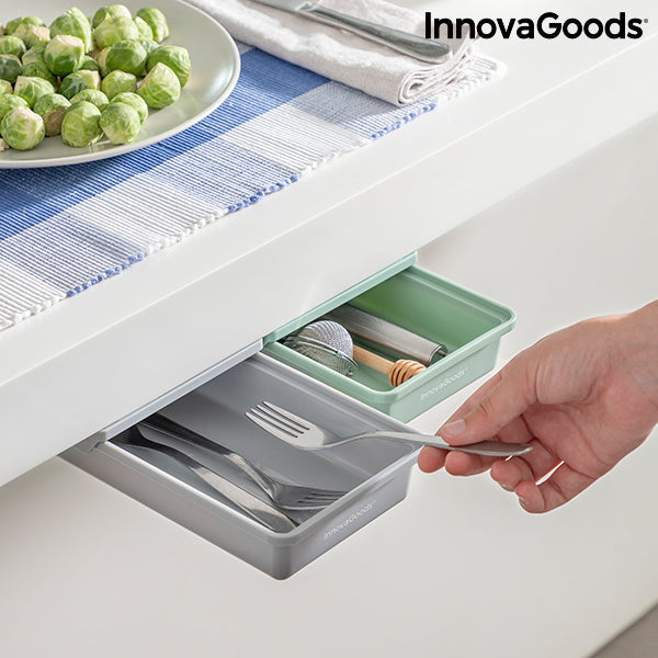innovagoods Set de Cajones Auxiliares Adhesivos para Escritorio Underalk InnovaGoods Pack de 2 uds En oferta