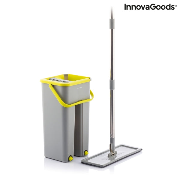 innovagoods Mopa Fregona con Cubo de Doble Acción Klirimop InnovaGoods