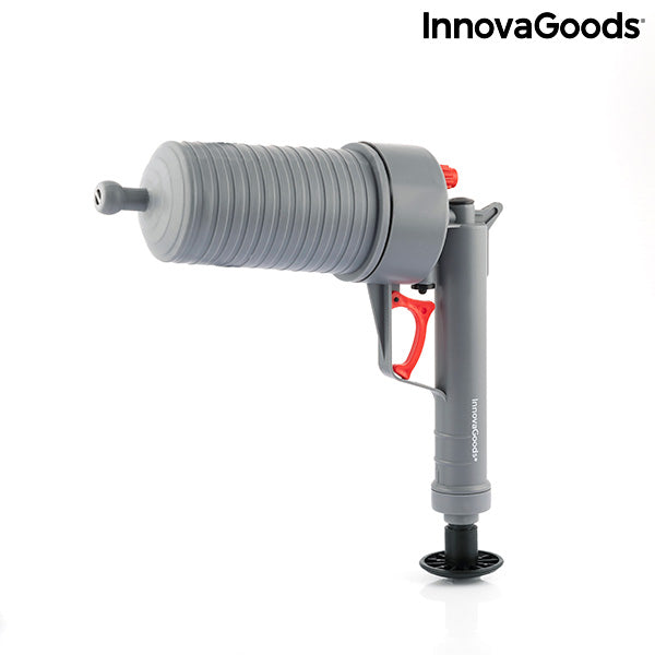 innovagoods Pistola Desatascadora de Aire Comprimido Universal con Adaptadores KlinGun InnovaGoods Descuento