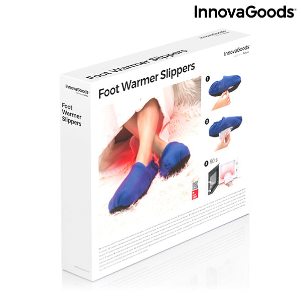 innovagoods Zapatillas de Casa Calentables en Microondas InnovaGoods Azul Mejor oferta