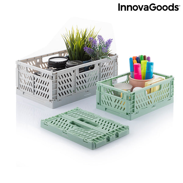 innovagoods Set de 3 Cajas Organizadoras Plegables y Apilables Boxtor InnovaGoods Promoción por tiempo limitado