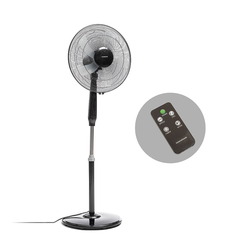 innovagoods Ventilador de Pie con Mando a Distancia InnovaGoods Airstreem Negro 45 W Solo hoy