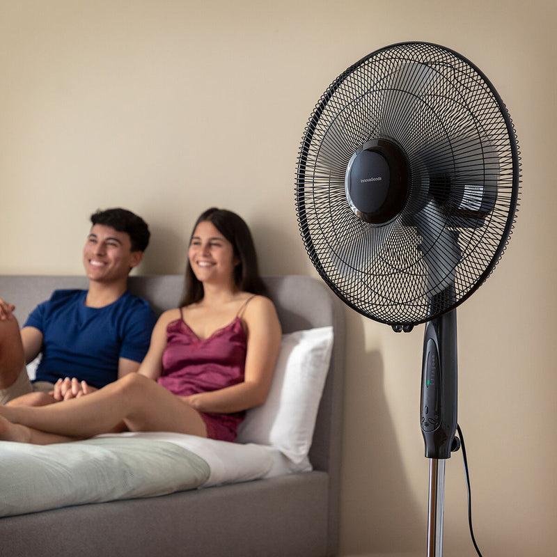 innovagoods Ventilador de Pie con Mando a Distancia InnovaGoods Airstreem Negro 45 W Solo hoy