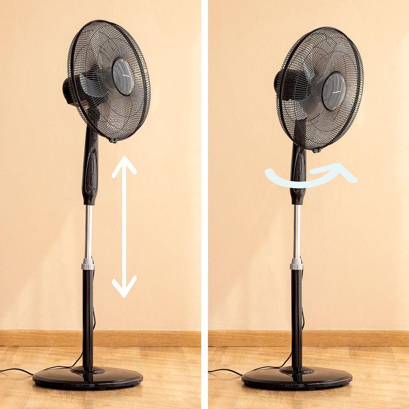 innovagoods Ventilador de Pie con Mando a Distancia InnovaGoods Airstreem Negro 45 W Solo hoy