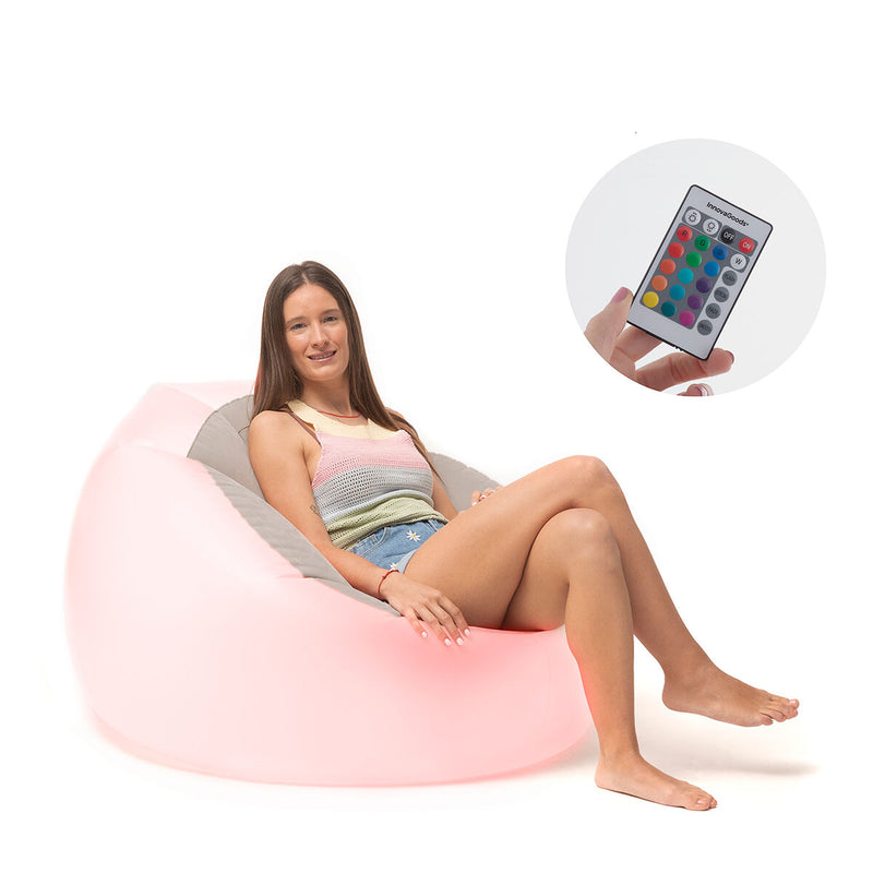 innovagoods Sillón Hinchable con LED Multicolor y Mando Chight InnovaGoods Oferta especial de fábrica