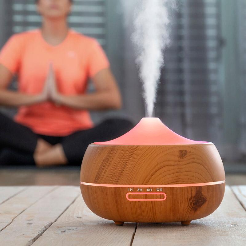 innovagoods Humidificador Difusor de Aromas LED Wooden-Effect InnovaGoods Solo queda un día