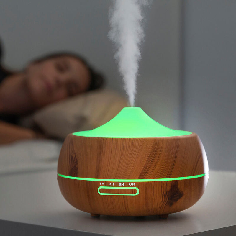 innovagoods Humidificador Difusor de Aromas LED Wooden-Effect InnovaGoods Solo queda un día